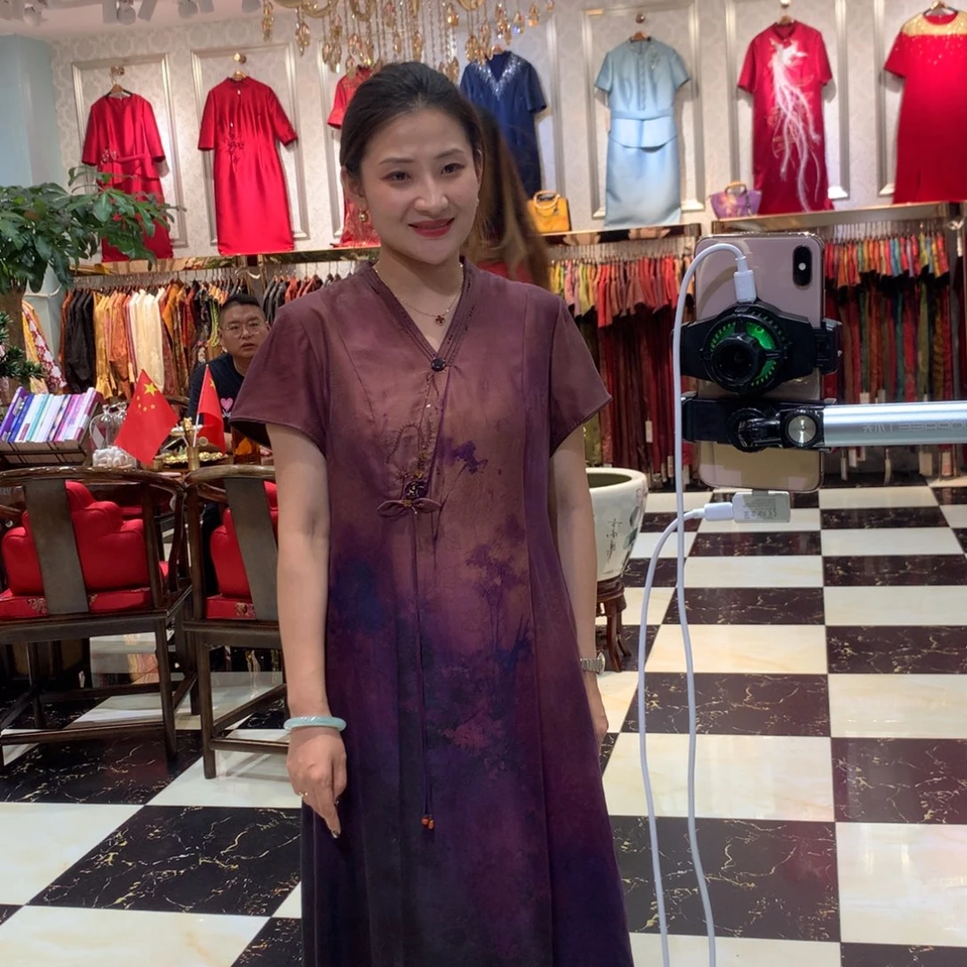 香云纱连衣裙2XL