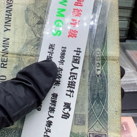 塑料第四套人民币80100旧品