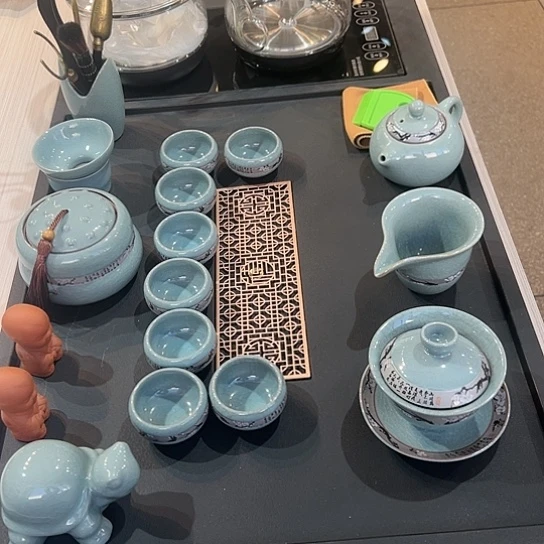 全石头茶盘茶具套装