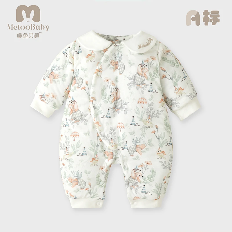 【断码清 轻氧纯棉】秋冬宝宝夹棉保暖棉服婴儿棉袄新生儿连体衣