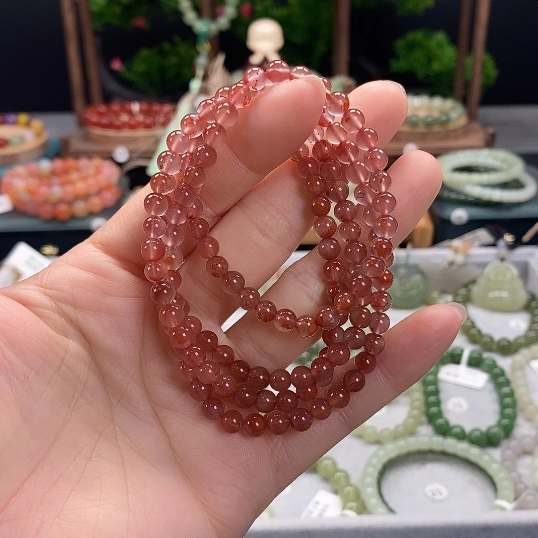 南红玛瑙手链未镶嵌