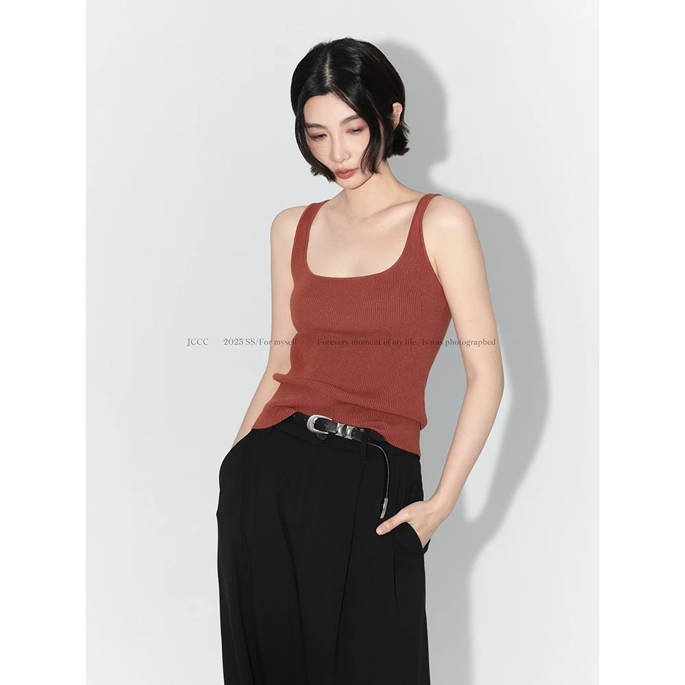 JCCC影子【时节】三色基础经典方领吊带背心JE5BZT10