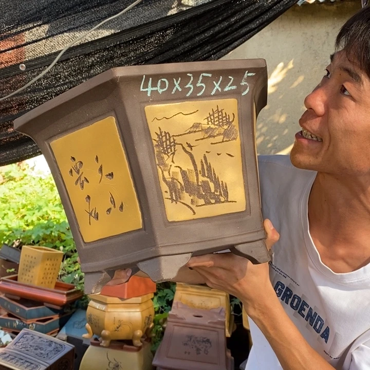 紫砂花盆紫砂茶具套装家用电脑