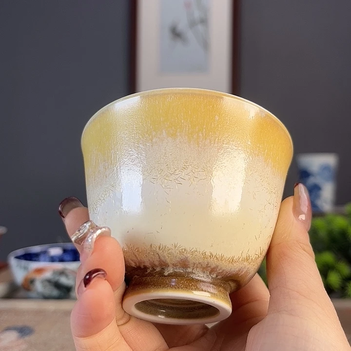 摆件景德柴烧茶杯多人