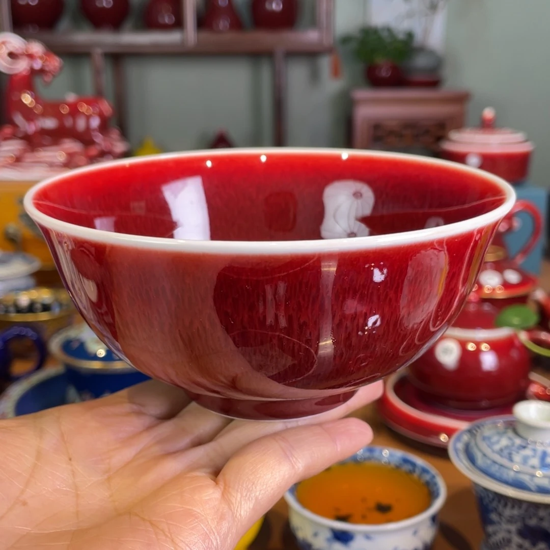 清欢雅玩原矿郎红饭碗