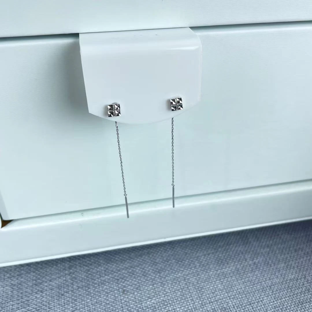 PT950铂金耳饰 简约方形7字耳线 简约时尚潮流 S 11278 11277