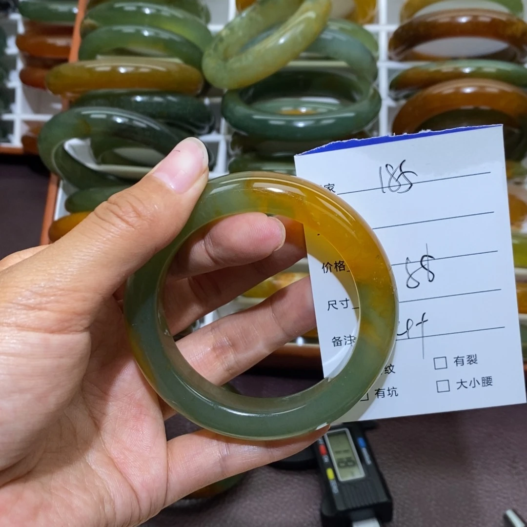 蛇纹石玉未镶嵌手镯寒***3