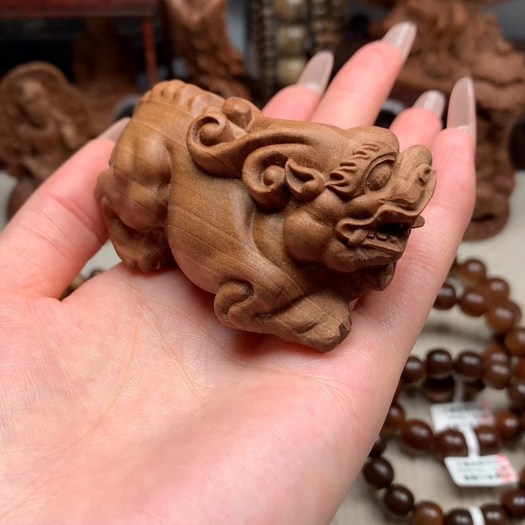 把件檀香木老山檀香貔貅