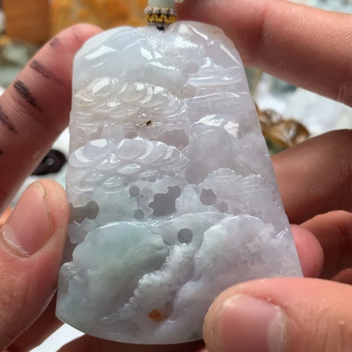 翡翠未镶嵌颈饰保真天然a货翡翠