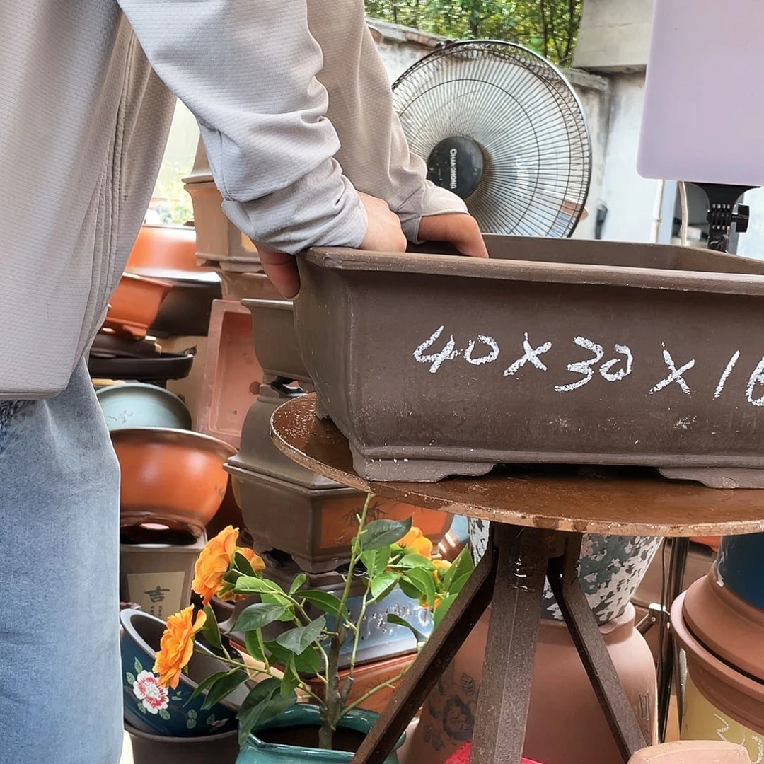 40素面马槽花盆紫砂花盆