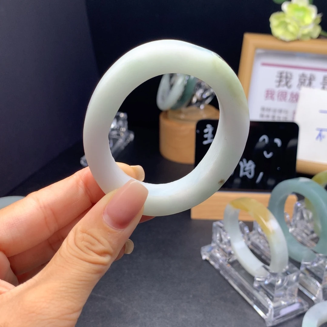 定制翡翠未镶嵌翡翠手镯50-55贵妃