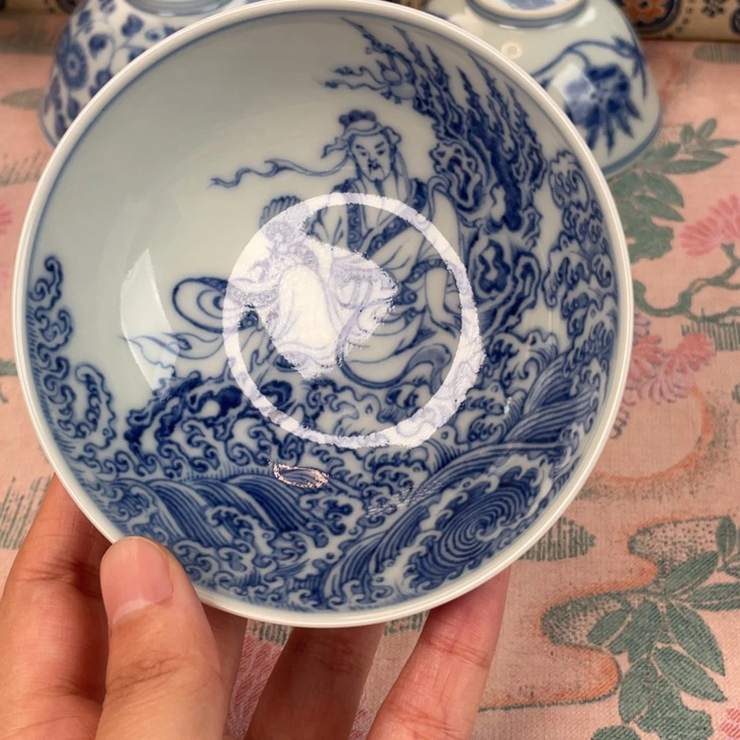 陶摆件源明青忆仙人乘槎