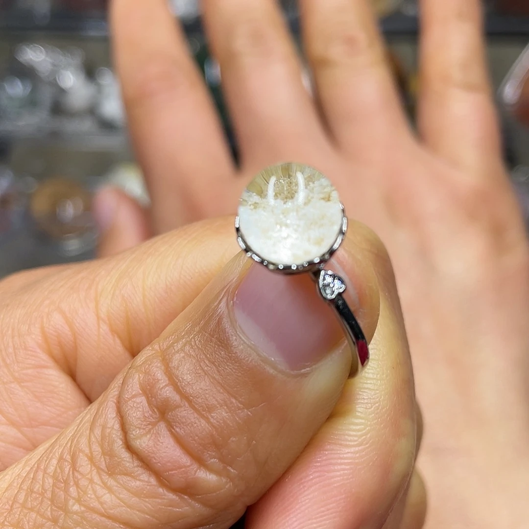 【闪购商品】水晶珠宝半成品银S925镶嵌戒指