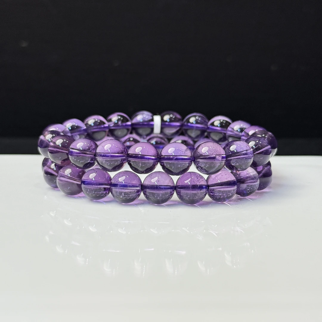 晶匠天然紫水晶手串9mm+多样性发一