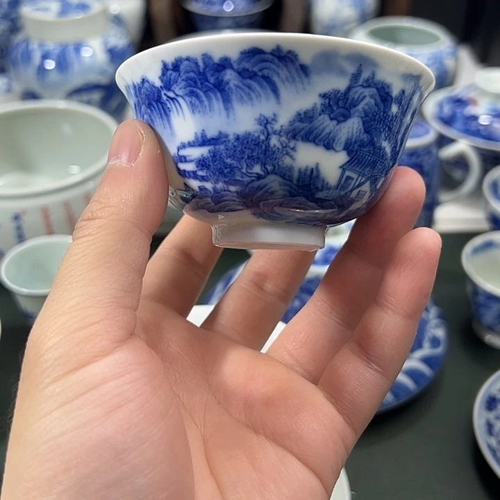 北****微瑕柴窑工笔山水碎片1