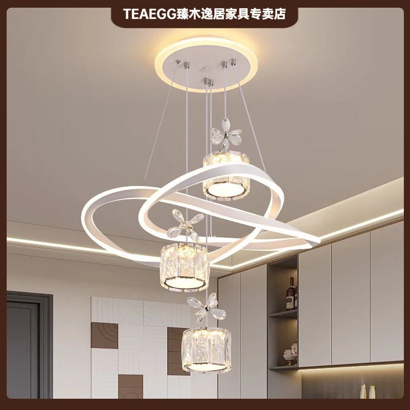 餐厅吊灯简约现代饭厅餐桌吧台网红商用店铺吊灯新款LED卧室吊灯