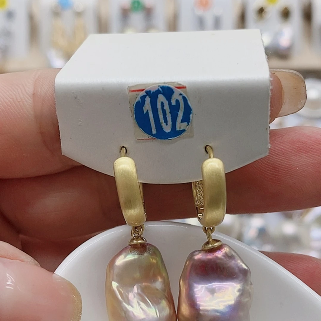 【闪购商品】淡水珍珠耳饰银S925镶嵌盈