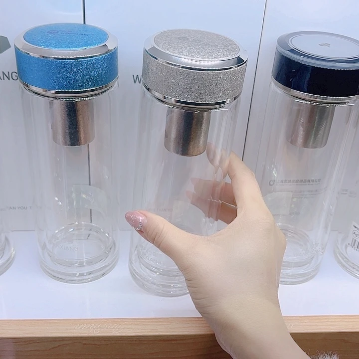 k***g万象品牌双层玻璃杯TV27-360白钻