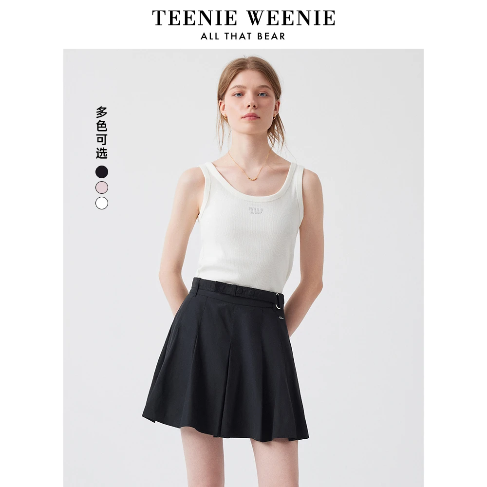 TeenieWeenie小熊24年正背两穿吊带背心内搭外穿T恤女TTRA246435N