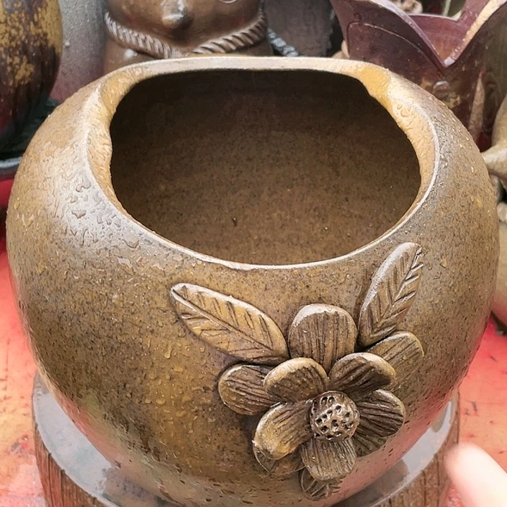 紫砂花盆22.22花盆无孔无孔