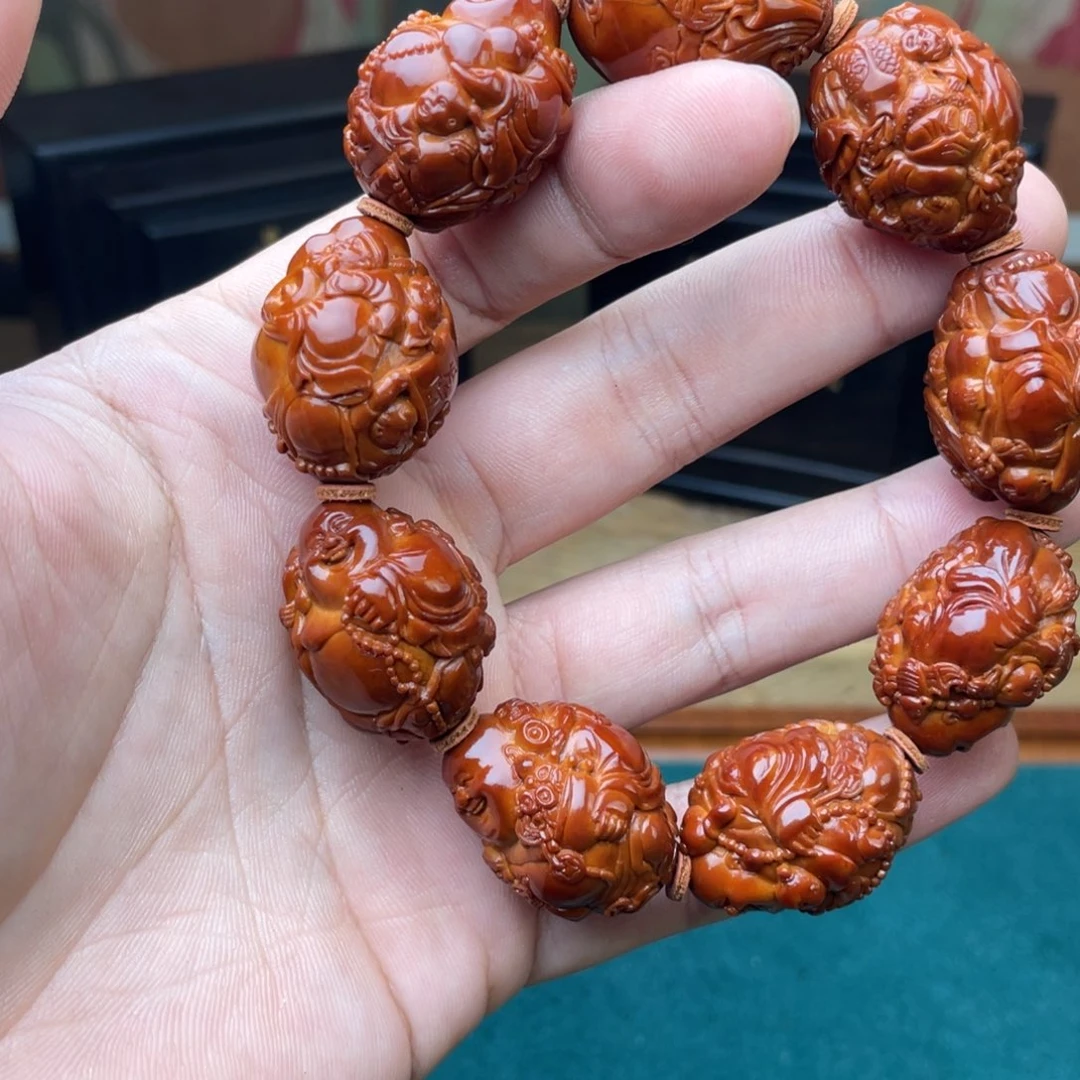 橄榄核手串弥勒百子表弟回血