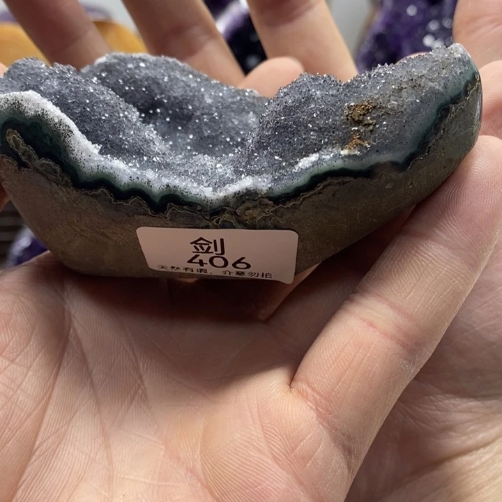 乌拉圭紫水晶摆件未镶嵌紫晶