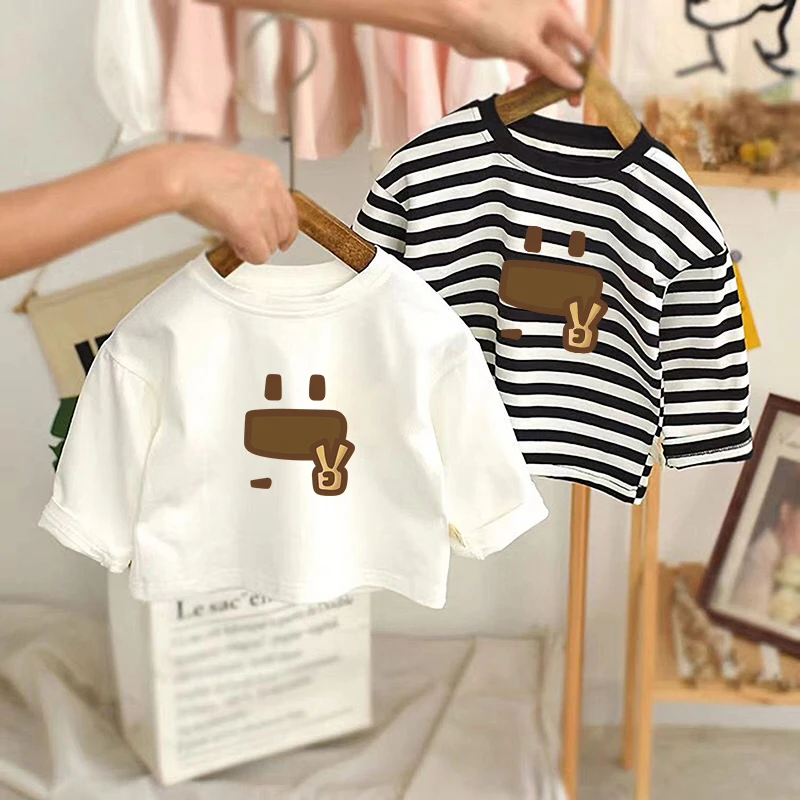 儿童长袖T恤春秋新款纯棉男女童卡通中小童上衣宝宝洋气打底衫潮T