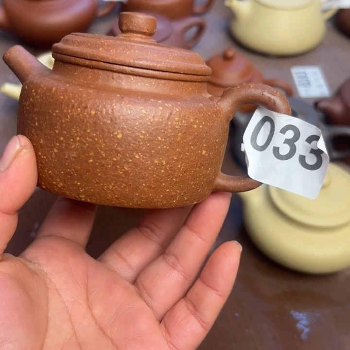 紫砂茶壶红降坡半手工220cc
