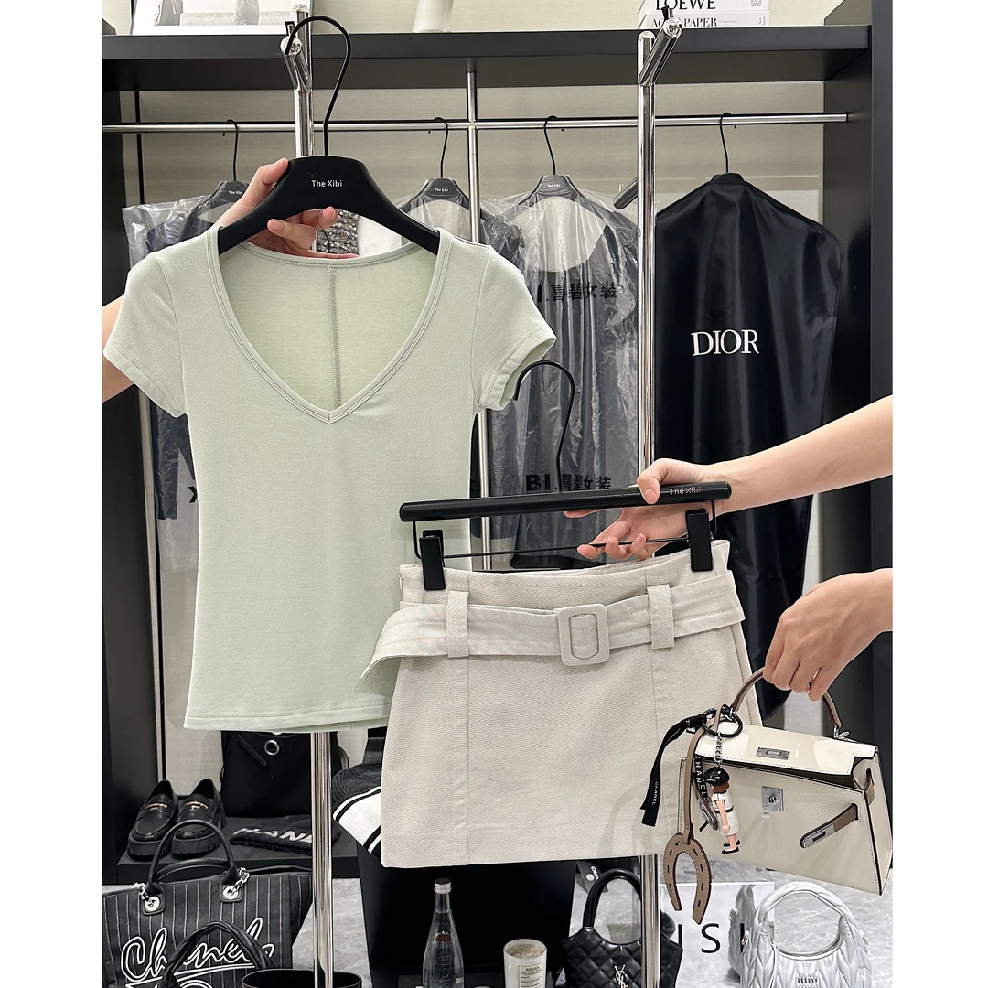 配腰带！【美式辣妹包臀短裙】低腰显瘦性感纯色百搭半身裙