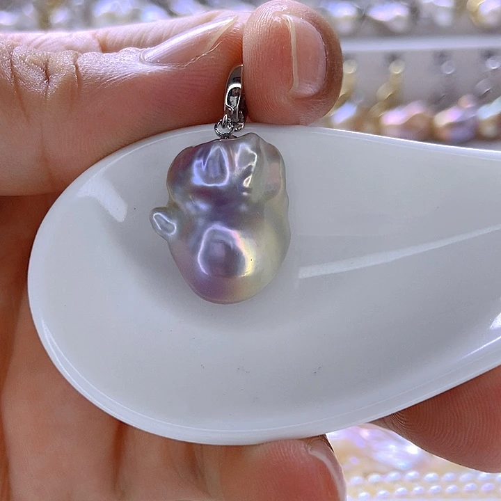 颈饰银S925镶嵌淡水珍珠159