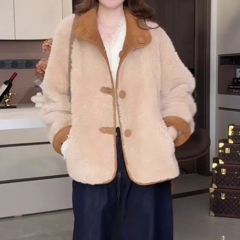 2025秋冬新款法式气质复古休闲翻领短外套小个子宽松百搭显瘦上衣