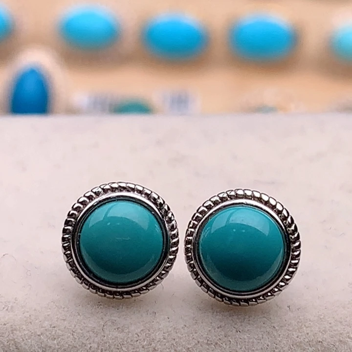 绿松石银S925镶嵌珠宝奇石