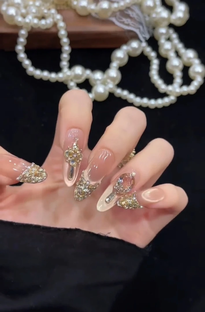 【天使之泪】-美甲店手工穿戴甲可重复佩戴10片  DD