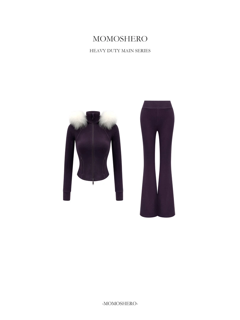 Momoshero【soft waxy韩女服】奢暖系!430g外套&长裤