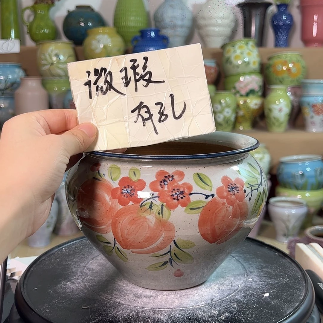 景德镇陶瓷花盆花器瑕258