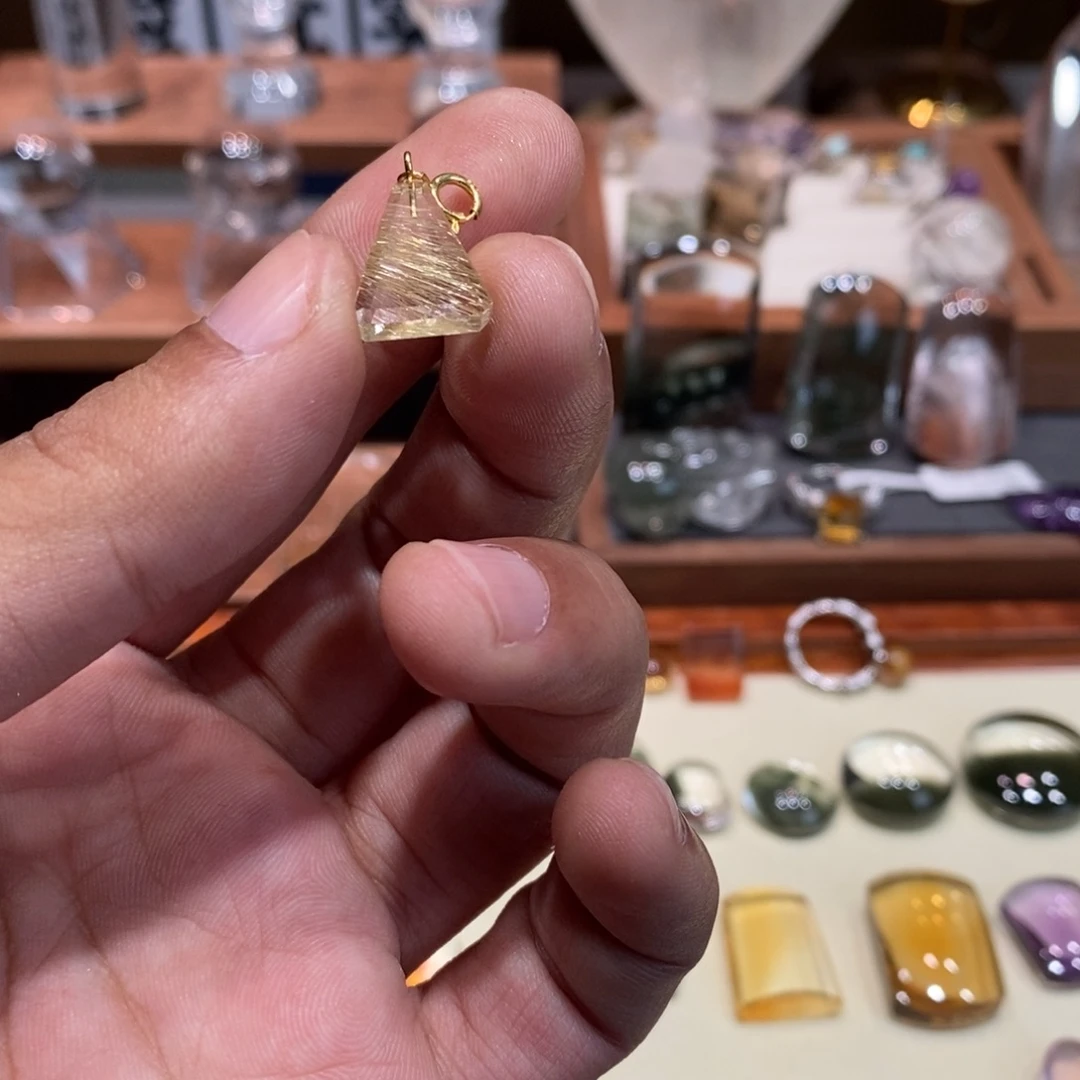 幸***倍颈饰银S925镶嵌水晶金发