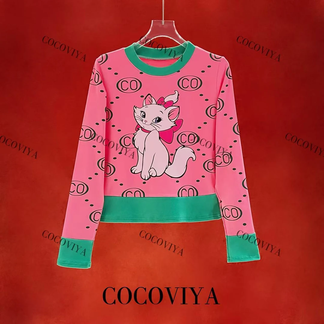 【CC】COCOVIYA高级印花潮流T恤百搭时尚休闲上衣24C-229