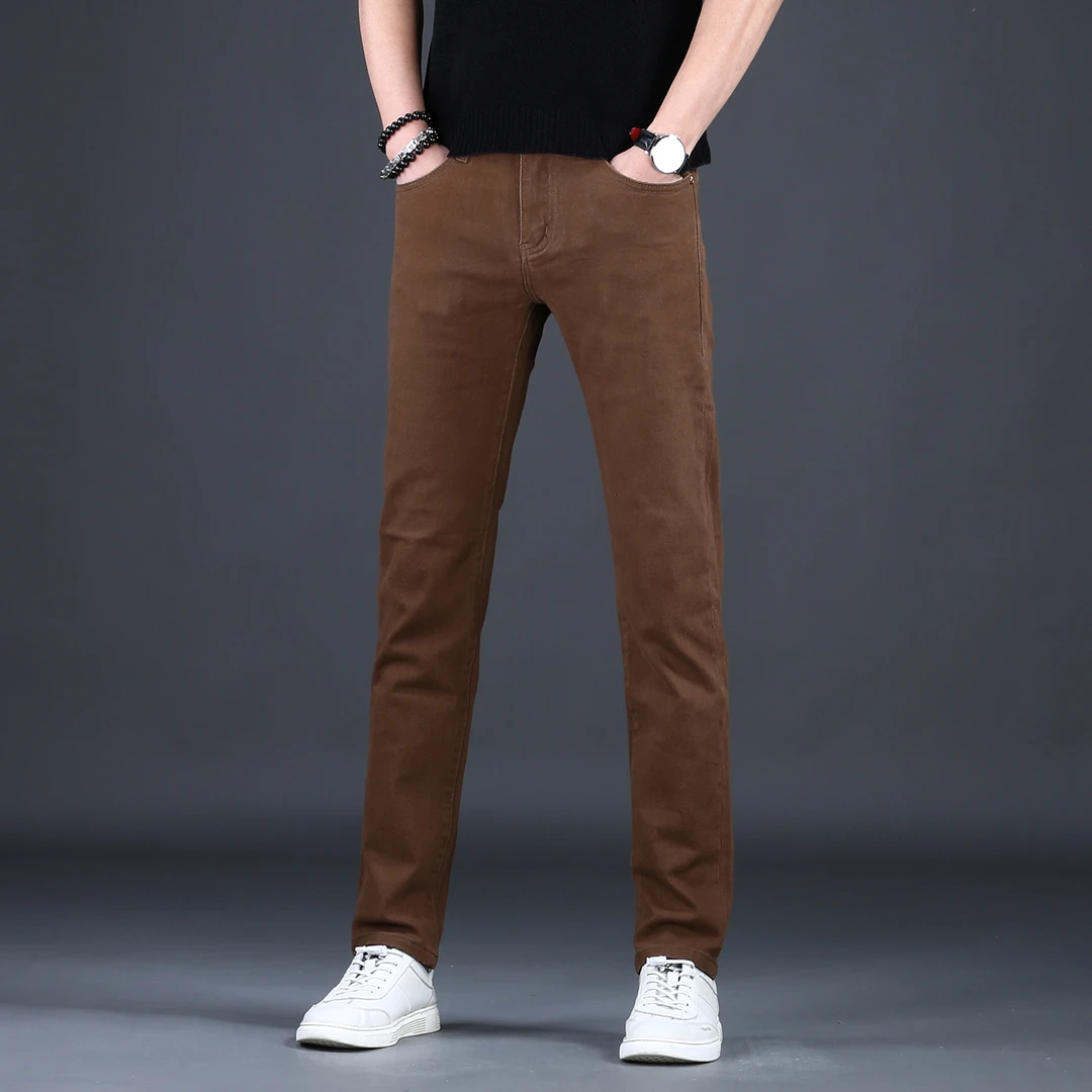 男士秋冬季2025新款弹力百搭牛仔裤时尚商务男款修身潮流小脚裤
