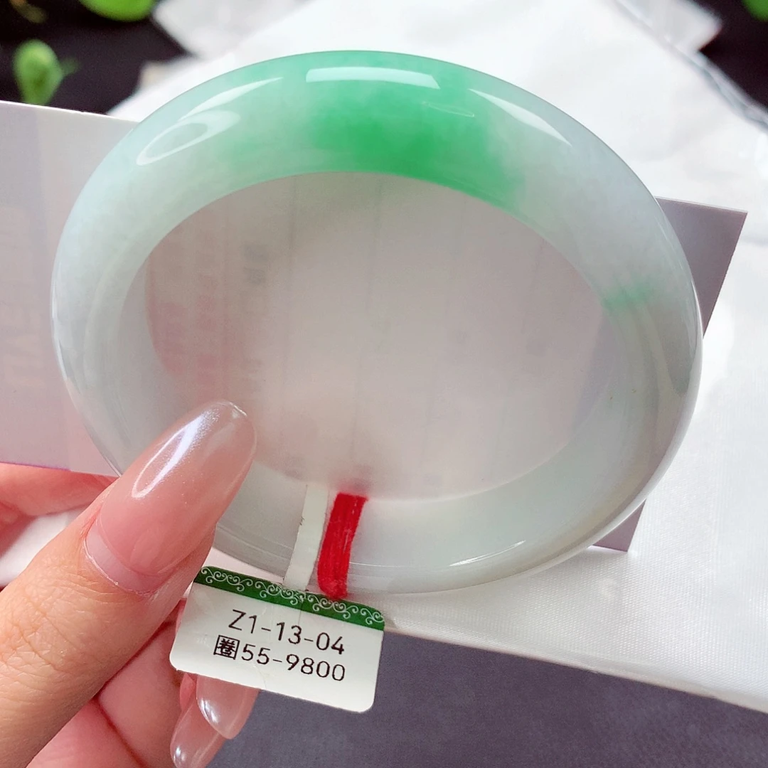 翡翠未镶嵌手镯缅甸天然a货翡翠手镯