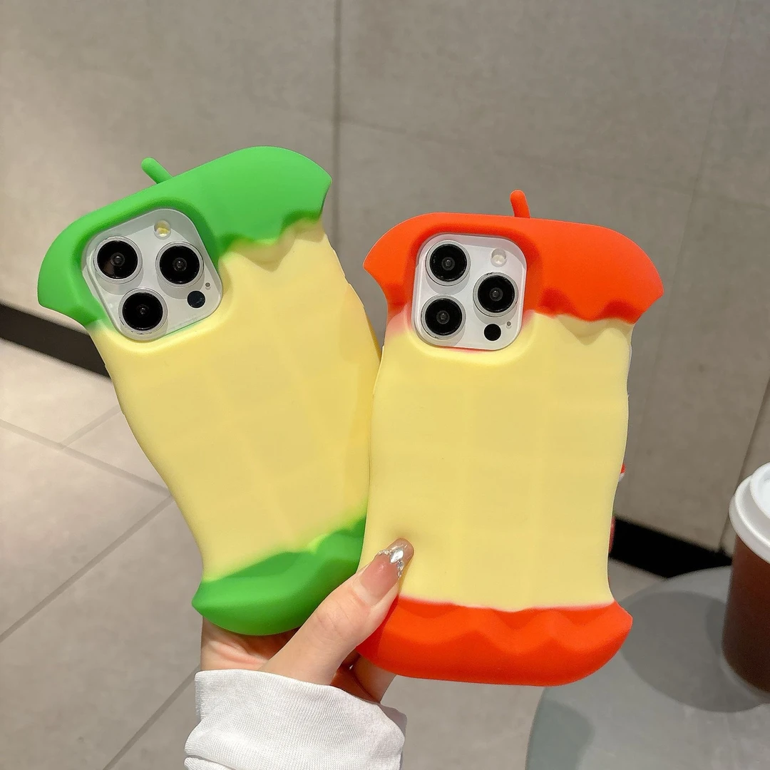 可爱古早青苹果红苹果iPhone16苹果15适用13/14pro max手机壳防摔