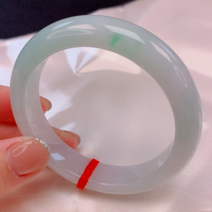 翡翠未镶嵌手镯55圈口