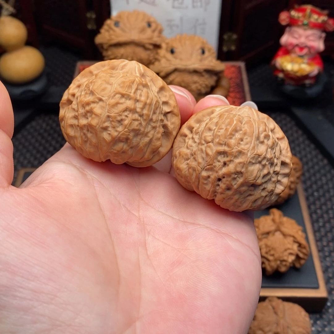 文玩核桃把件全品白茬南瓜墩44.5尺