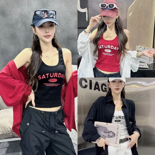 YT新品7750款螺纹棉百搭时尚背心