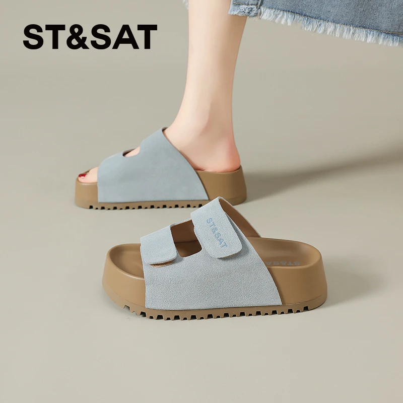 星期六厚底增高勃肯拖鞋女夏外穿2025新款凉鞋小个子防滑沙滩凉拖