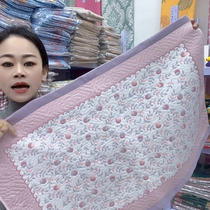 棉紫色小樱桃纯棉