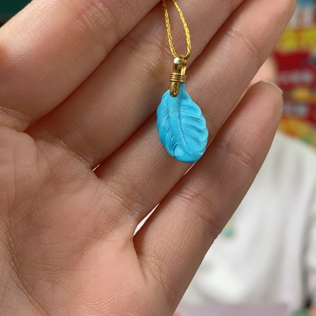 绿松石18K金镶嵌珠宝奇石