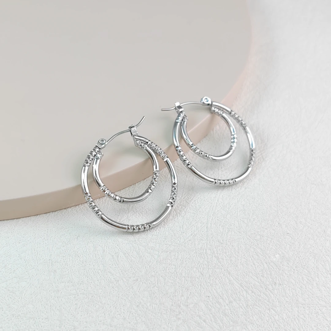 XUPING/旭平首饰 不锈钢耳饰 【参与满赠】 气质圈圈GDJ T000846824