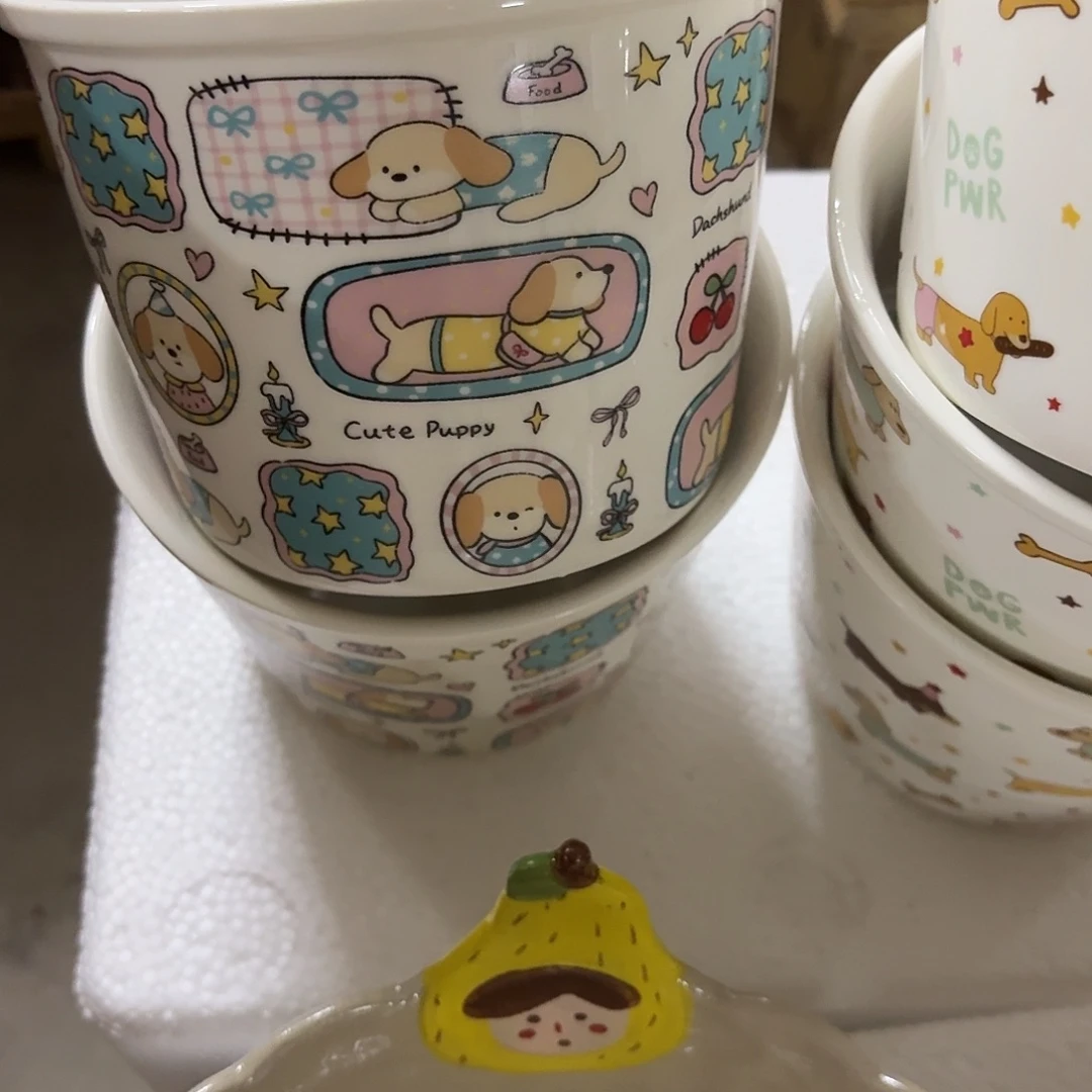 搪瓷正品小狗泡面桶一个