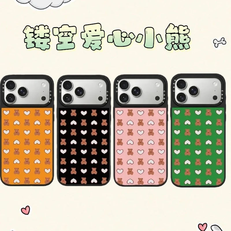 【高版镜面】镂空爱心小熊系列苹果手机壳iPhone11/17防摔