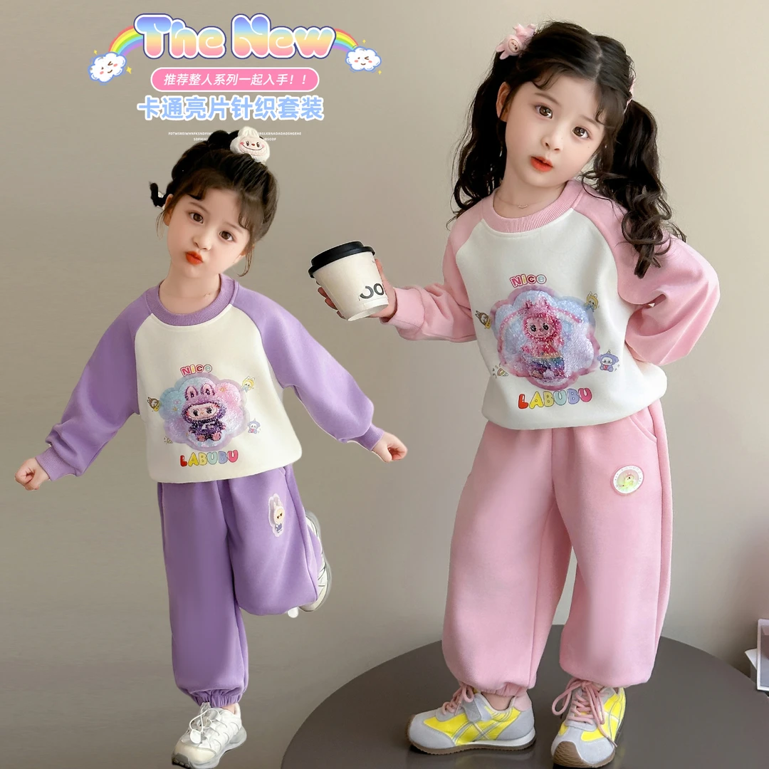 女童秋装套装2025新款1-3岁幼儿园潮款小童女宝春秋季休闲两件套